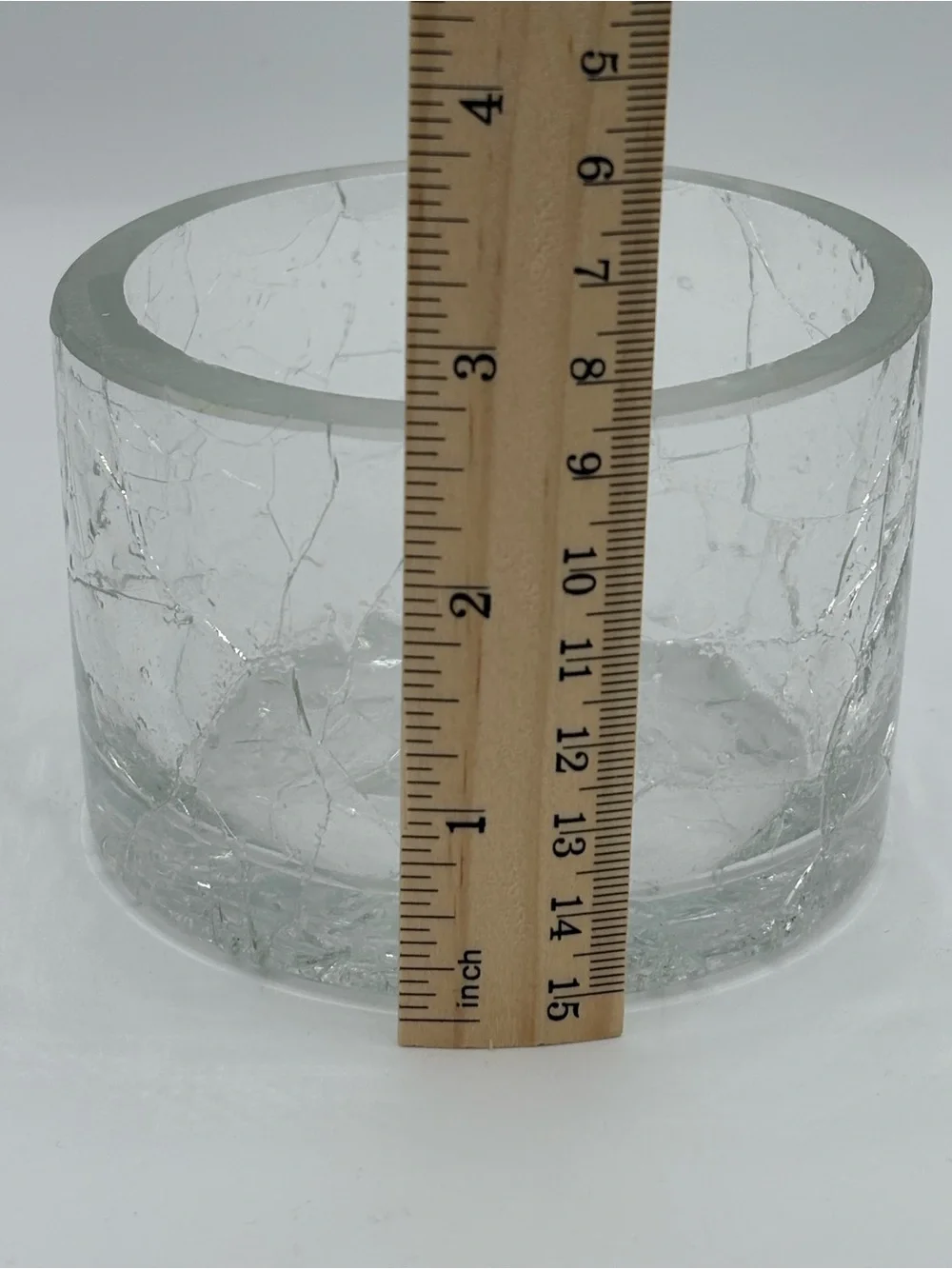Vintage Blenko Clear Crackle Glass Wine Bottle Coaster Mid Century